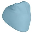 thumbnail image 2 of Turkey Face Embroidered 8 inch Acrylic Short Blank Beanie - Lt Blue OSFM, 2 of 5