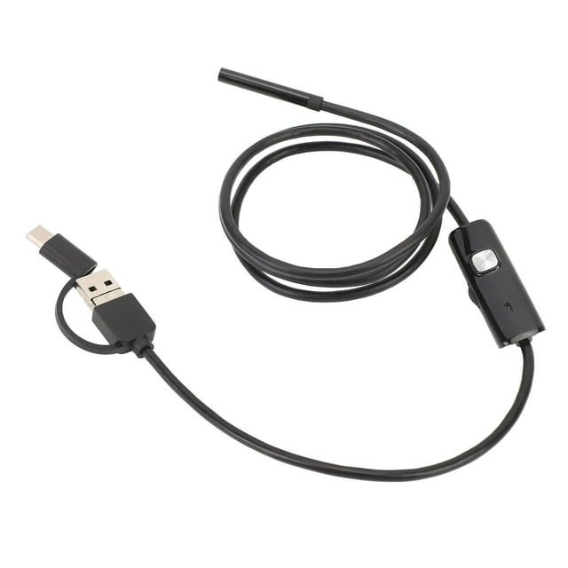 Cámara de Borescope, 3 EN 1 Longitud de cable Flexible de 3.28 Pies Cámara de Endoscopio de Lente de 5.5 mm Con Luz para Teléfono de la CompuTADORA