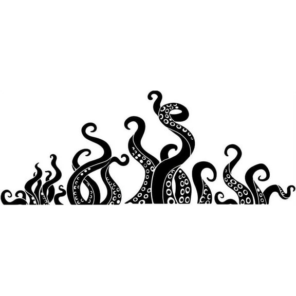 10pcs Black Octopus Tentacles Wall Stickers Sea Animal Wall Decal Mural Home Art Decor Vinyl Art Octopus Tentacles Decor for Bathroom Bathtub Toilet Seat Vinyl Transfer Sticker Decals BlackDIY