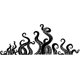 thumbnail image 1 of 10 pegatinas de pared con tentáculos de pulpo negro, calcomanías de animales marinos, decoración artística para el hogar, vinilo artístico con tentáculos de pulpo., 1 of 8