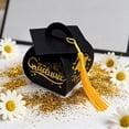 thumbnail image 2 of Yhmxh Graduation Cap Shaped Candy Favor Boxes with Tassels, Gift Treat Boxes for Graduation Party, Grad Ceremony Decor, Chocolate Cookie Candy Packaging and Graduation Table Centerpiece Decorations, 2 of 6