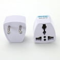 thumbnail image 2 of 2 Packs UK US AU to EU Plug Adapter Travel Charger Converter for Europe Outlet White ABS 10A 250V Lightweight Power Adapter for Phones Laptops, 2 of 6