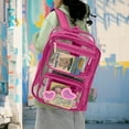thumbnail image 6 of DAKIMOE Clear Backpack Heavy Duty Stadium Approved School Cute Transparent Backpacks Clear Bag Travel, 6 of 7