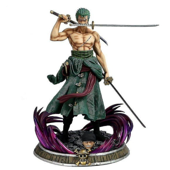 One Piece Figure Zoro With Sword Anime Toy Model 25cm