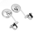 thumbnail image 3 of Motorcycle Rearview Mirror 360° Rotation Adjustable Handlebar Bracket for Retro Motorbikes, 3 of 9