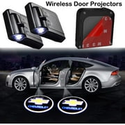 2X PCs for Chevrolet Car Door Logo Projector Lights, Led Welcome Laser Door Lights Logo, No Damage Wireless Type Projector Car Door Lights