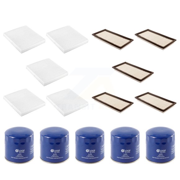 PUR 5x Air + 5x Cabin + 5x Engine Oil Filter (15 Total) Kit for Car 2008-2009 Dodge Caliber 2.4L with Turbocharged KFM-103111