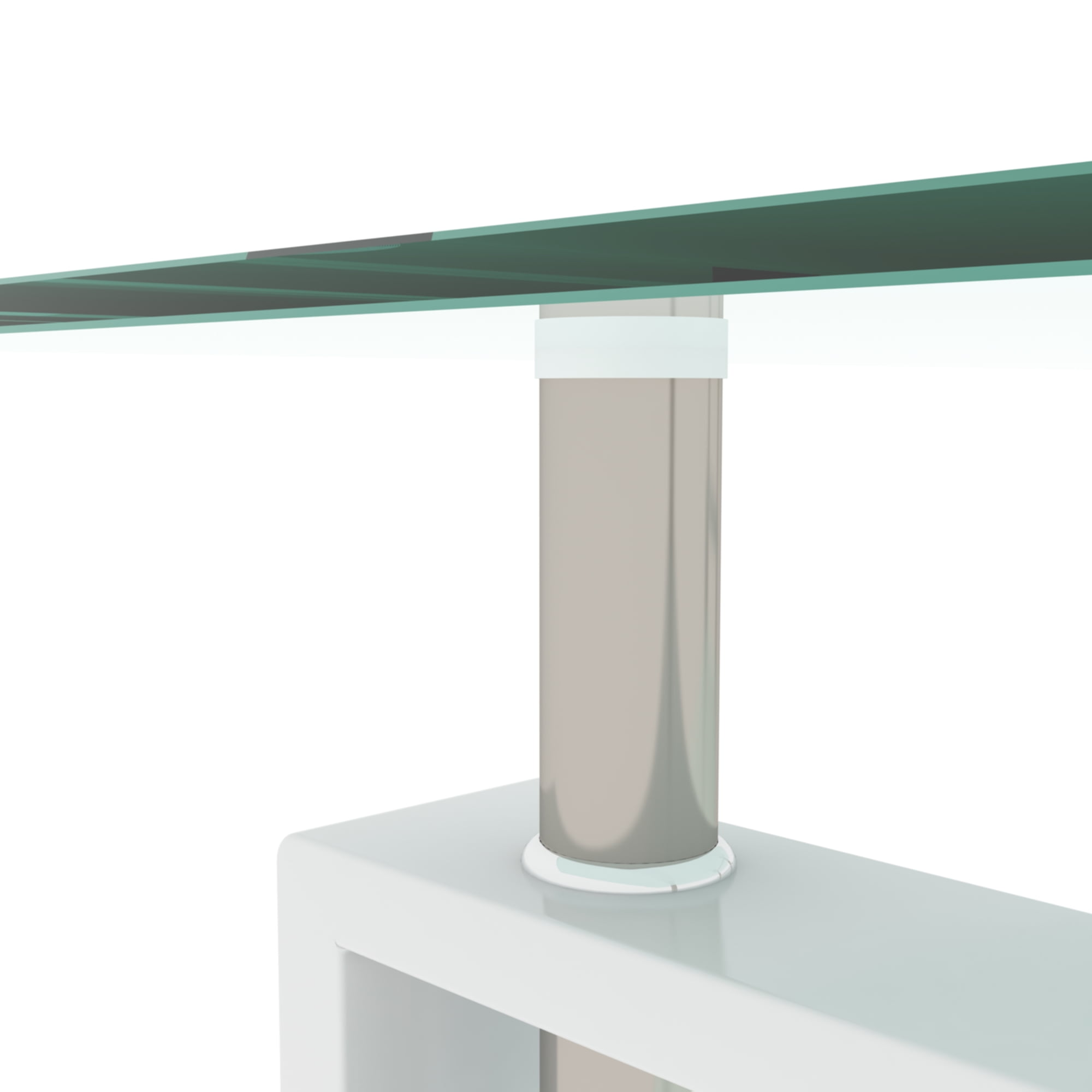 Yardi Yard Modern Tempered Glass Top Coffee Table with Storage Shelf, Clear Rectangle Center Table Sofa Table with Wood Legs for Living Room Home Furniture White Yardi Yard Modern Tempered Glass Top Coffee Table with Storage Shelf, Clear Rectangle Center Table Sofa Table with Wood Legs for Living Room Home Furniture White