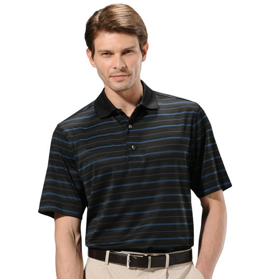 Monterey Club Men's Chandler Stripe Texture Golf Polo Shirt #1652