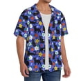 thumbnail image 2 of Sikiie Black Cats And Flowers Men's Cuban Shirt, Hawaiian Shirts, Business Casual Button Down Shirts, Short Sleeve Shirt-XX-Large, 2 of 5