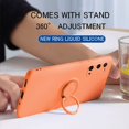 thumbnail image 3 of Funda de silicona líquida con anillo para Samsung Galaxy, funda de lujo con soporte magnético para Samsung Galaxy A22, A32, A52, A72, A12, A50, A70, S10, S9, S8 Plus, Note 10, 9, 3 of 4