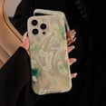 thumbnail image 5 of for iPhone Case,Luxury Laser Crystal Feather Butterfly Pattern Anti-Drop Frame Shockproof Phone Case (Green,iPhone 14), 5 of 5