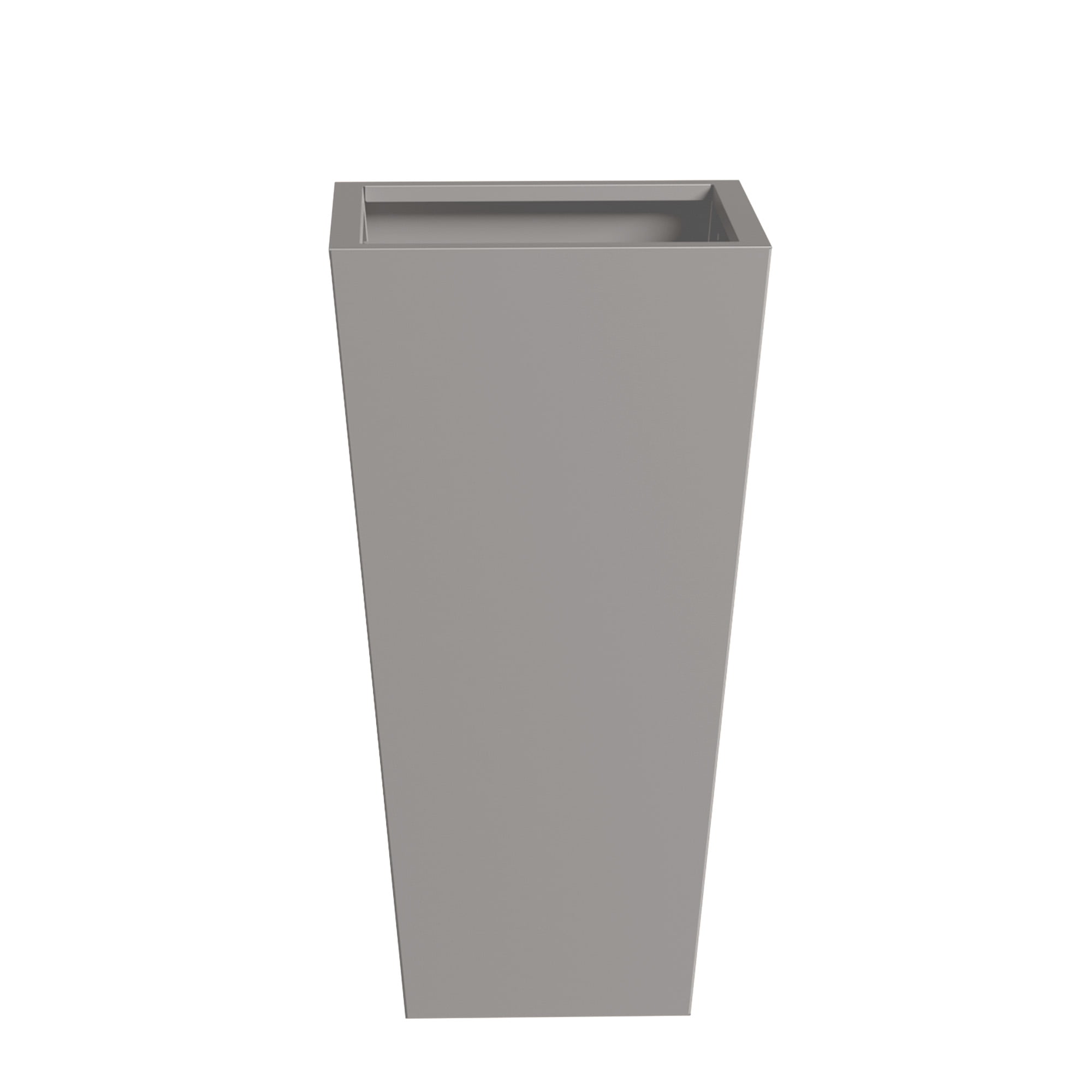 MAYEERTY 28*15*15" Gray Modern Metal Cone Planter with Inner Shelf for Outdoor Gardening, Patio & Balcony
