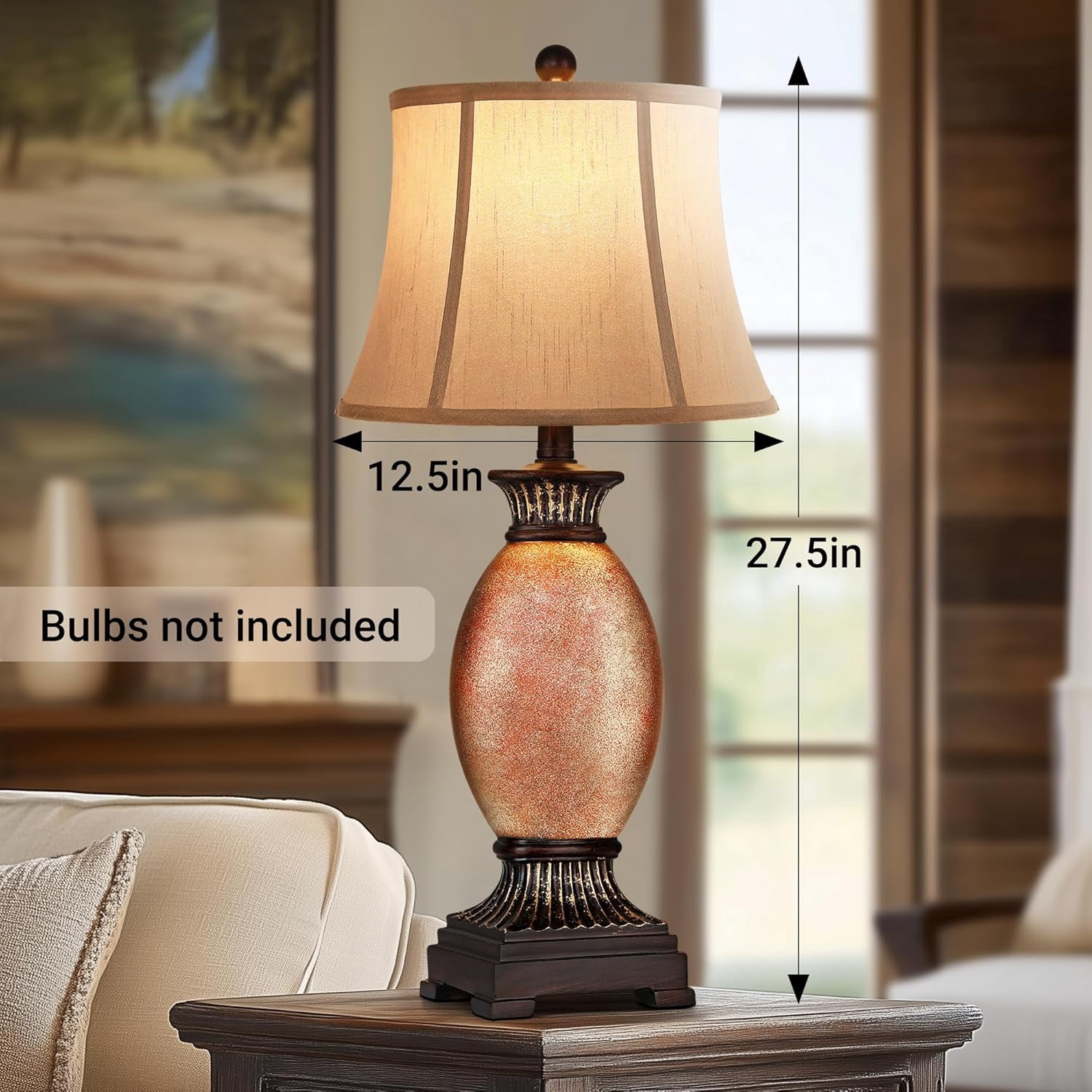 Resin Table Lamp Set of 2