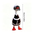 thumbnail image 5 of 7 Inch Desk Goose Outfit Football Helmet With Face Guard And Brown Crochet Jersey For Mini Porch Statue Tabletop Display, 5 of 9