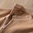thumbnail image 3 of Newborn Infant Baby Boys Girls Romper With Zipper Ribbed Jumpsuit Kids Pajamas Clothes, 3 of 6