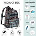 thumbnail image 6 of Boho Bohemia Geometric Line Art Backpack for School,Cute School Bag,Schoolbag with Adjustable Shoulder Straps & Padded Back,15.25"x11.5"x5.25", 6 of 6