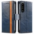thumbnail image 3 of Case for Sony Xperia 1 III Cover Leather Wallet Folio Case Book Design Flip Magnetic Closure - Blue, 3 of 5