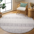 thumbnail image 2 of SAFAVIEH Martha Stewart Serenity Liana Striped Area Rug, Ivory/Grey, 6'7" x 6'7" Round, 2 of 10