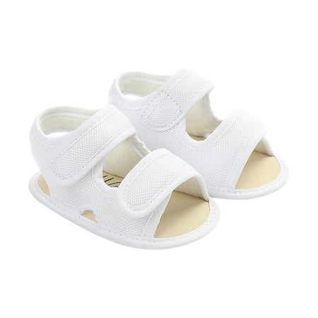 

Mildsown Baby Girls Boy Sandals Summer Solid Color Open Toe Soft Sole Flats