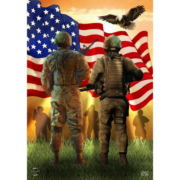 Briarwood Lane Everyday Garden Flag 12x18 For Outdoor American Soldiers Garden Flag Flags For Outside