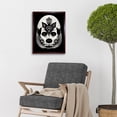 thumbnail image 2 of Day Of The Dead Dog Flower Head Drawing Skull Art Print Framed Poster Wall Decor 12x16 inch, 2 of 5