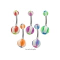 thumbnail image 1 of Multi Color Design Acrylic Belly Ring, 1 of 1