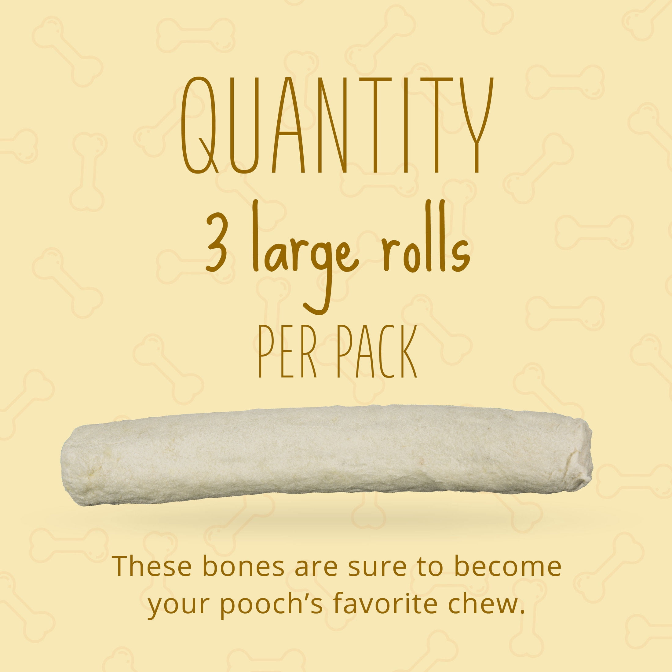 Better Belly Beef Sirloin Large Rolls Chew, Highly Digestible Dog Treat with Collagen, 3 Count