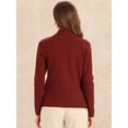 thumbnail image 3 of DARING DIVA Women's Long Sleeve Button Open Front Knit Cardigans with Pockets XS Red, 3 of 5