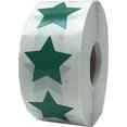 thumbnail image 1 of Green Star Stickers, 1 Inch in Size, 500 Labels on a Roll, 1 of 1