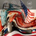 thumbnail image 6 of Vintage Truck 4th of July Cloth Napkins, Blue Star Red Striped Washable and Reusable Dinner Napkins Set of 6, Table Napkin for Kitchen Party Birthday Wedding Hotel Housewarming 20"x20", 6 of 9
