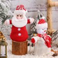 thumbnail image 2 of Christmas Doll Knitted Candy Bag Reusable Drawstring Gift Bag Santa Claus Snowman Shape Holiday Party Favor Bag, 2 of 7