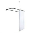 thumbnail image 3 of Utopia Alley Rustproof Wall Mounted Aluminum D-shape Shower Rod With Ceiling Support for Freestanding Tubs, 60 Inch Large Size by 25 Inch, Oil Rubbled Bronze, 3 of 10