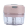 thumbnail image 2 of Picadora de ajo eléctrica de 100 ml, picadora de carne portátil recargable por USB para cocina casera, color rosa, 2 of 5