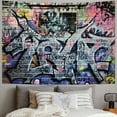 thumbnail image 2 of Orinice Graffiti Paint Tapestry Wall Hanging Unique Style Graphic Tapestries Home Wall Decor Art Living Room Bedroom Farmhouse Dorm 60x50inch, 2 of 6