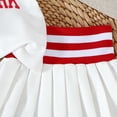 thumbnail image 6 of 9 Month Baby Girl Clothes Newborn Baby Girl Summer Clothes Infant Girl Outfits Sleeveless Ruffle Top and Bloomers Skirt Set 0 3 6 12 Month,Red, 6 of 6