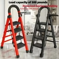 thumbnail image 3 of [Portable Folding Ladder] 1 Heavy-Duty 3/4/5-Step Portable Folding Ladder, 500 Lbs Weight Capacity, Durable Plastic Folding Ladder With Non-Slip Steps, Lightweight And Portable,, 3 of 16
