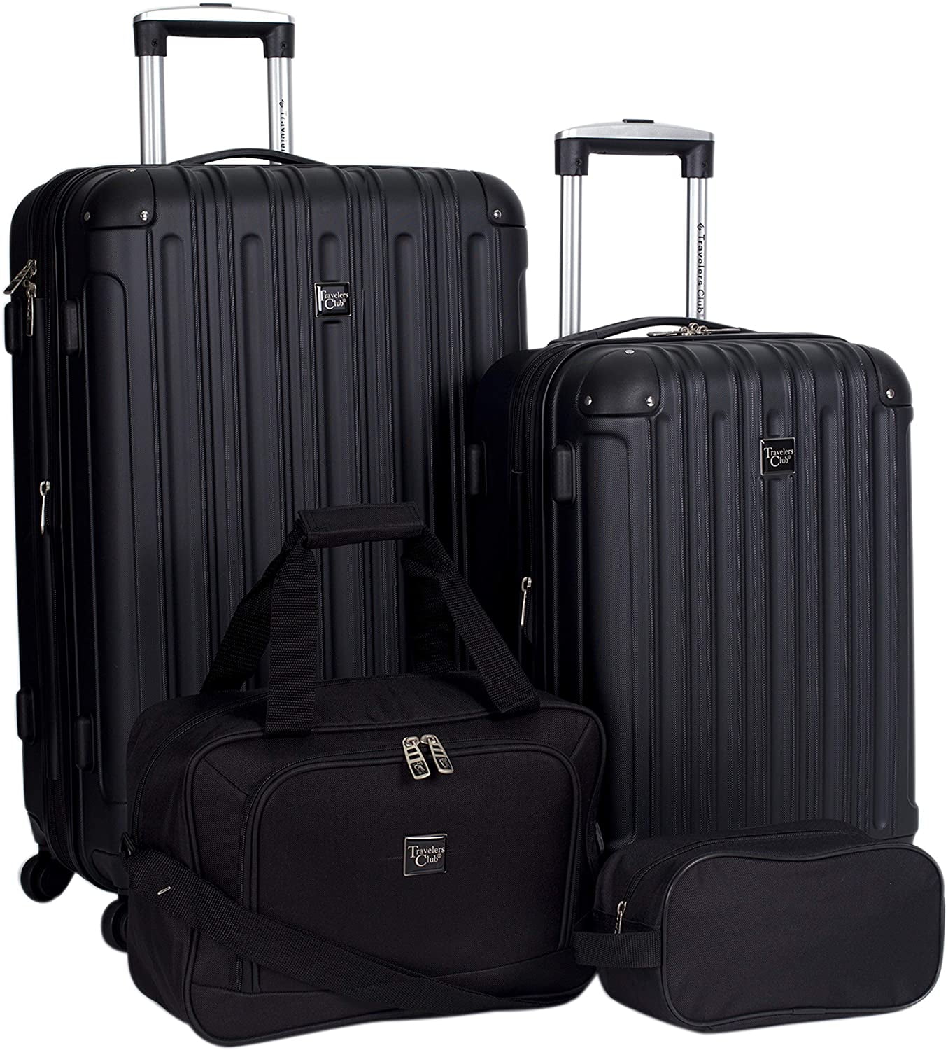 Travelers Club Midtown Hardside 4-Piece Luggage Travel Set Tan 