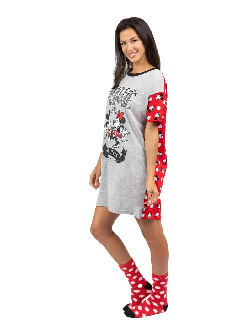 Disney Womens Minnie & Mickey Mouse Nightgowns Sleepshirts, Black, Size L - Walmart.com Disney Womens Minnie & Mickey Mouse Nightgowns Sleepshirts, Black, Size L - Walmart.com