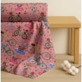 thumbnail image 4 of Soimoi Cotton Cambric Fabric Text,Floral & Bicycle Transport Printed Craft Fabric by The Yard 56 Inch Wide, 4 of 7