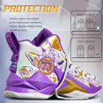 thumbnail image 4 of BINQER Zapatillas de baloncesto de caña alta for hombre con amortiguación de malla transpirable y suela antideslizante., 4 of 6