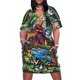 thumbnail image 2 of Vestido de bolsillo suelto con vitrales de San Francisco, vestidos de ceremonia, ropa de mujer, vestido de noche para mujer, 2 of 7