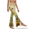 thumbnail image 2 of FKELYI Retro Sunflower Butterfly Print Wide Legged Yoga Pants for Women Girls Flare Yoga Leggings Slim-Fit Bell Bottom Pants Sweatpants Soft Athleticwear for Indoor Outdoor, L, 2 of 7