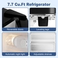 thumbnail image 5 of BANGSON 7.7 Cu.Ft Top Freezer Refrigerator for Apartments, Energy Saving, Adjustable Thermostat, Large Capacity, Low Noise, Black, 5 of 10