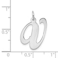 thumbnail image 3 of 14k White Gold Large Fancy Script Letter V Initial Charm Pendant, 3 of 4