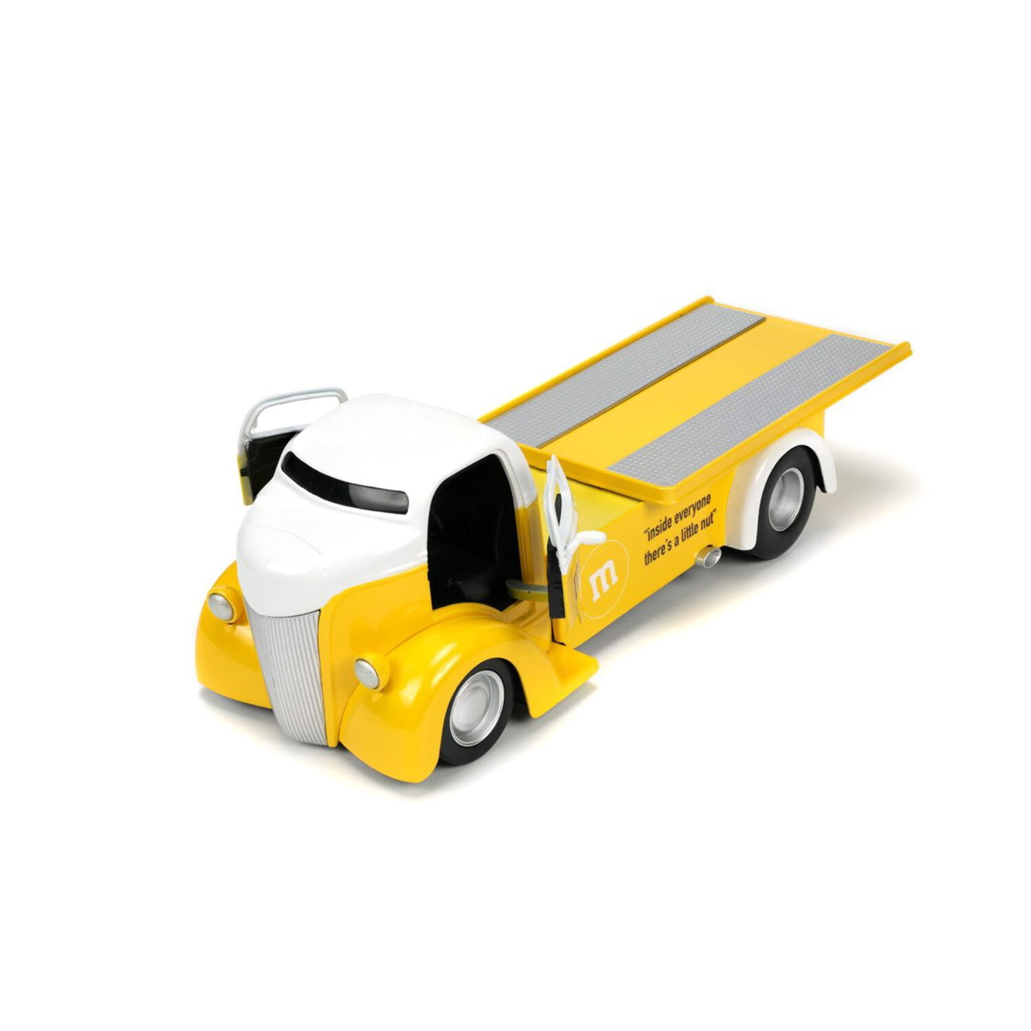 JADA TOYS 1/24 - FORD COE Flatbed Truck with M&M'S Yellow Figure - 1947