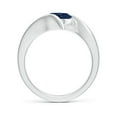 thumbnail image 2 of ANGARA Natural 1.6 Ct Bar-Set Solitaire Round Sapphire Bypass Ring in 925 Sterling Silver for Women (Size-7mm) | September Birthstone, Anniversary, Jewelry Gift for Women | Natural Blue Sapphire Ring, 2 of 9