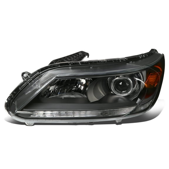 DNA Motoring OEM-HL-0059-L For 2013 to 2015 Honda Accord Left Side OE Style Black Housing Projector Headlight Lamp HO2502156