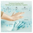 thumbnail image 3 of 2 Inch Mattress Topper King Size, Gel Memory Foam Mattress Pad, Certified, Ventilated Bed Topper for Pressure Relief Back Pain, Blue, 3 of 9