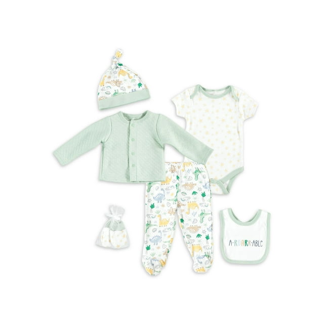 Chick Pea Baby Boy 6 PC Quilted Cardigan Set, Sizes Newborn9 Months